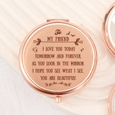 โจ Exclusive Blessings! 65mm Rose Gold Button Makeup Mirror โจ Double-sided, 2x magnification, HD glass, ready to ship! Perfect gift for any festive occasion! ๐น๐